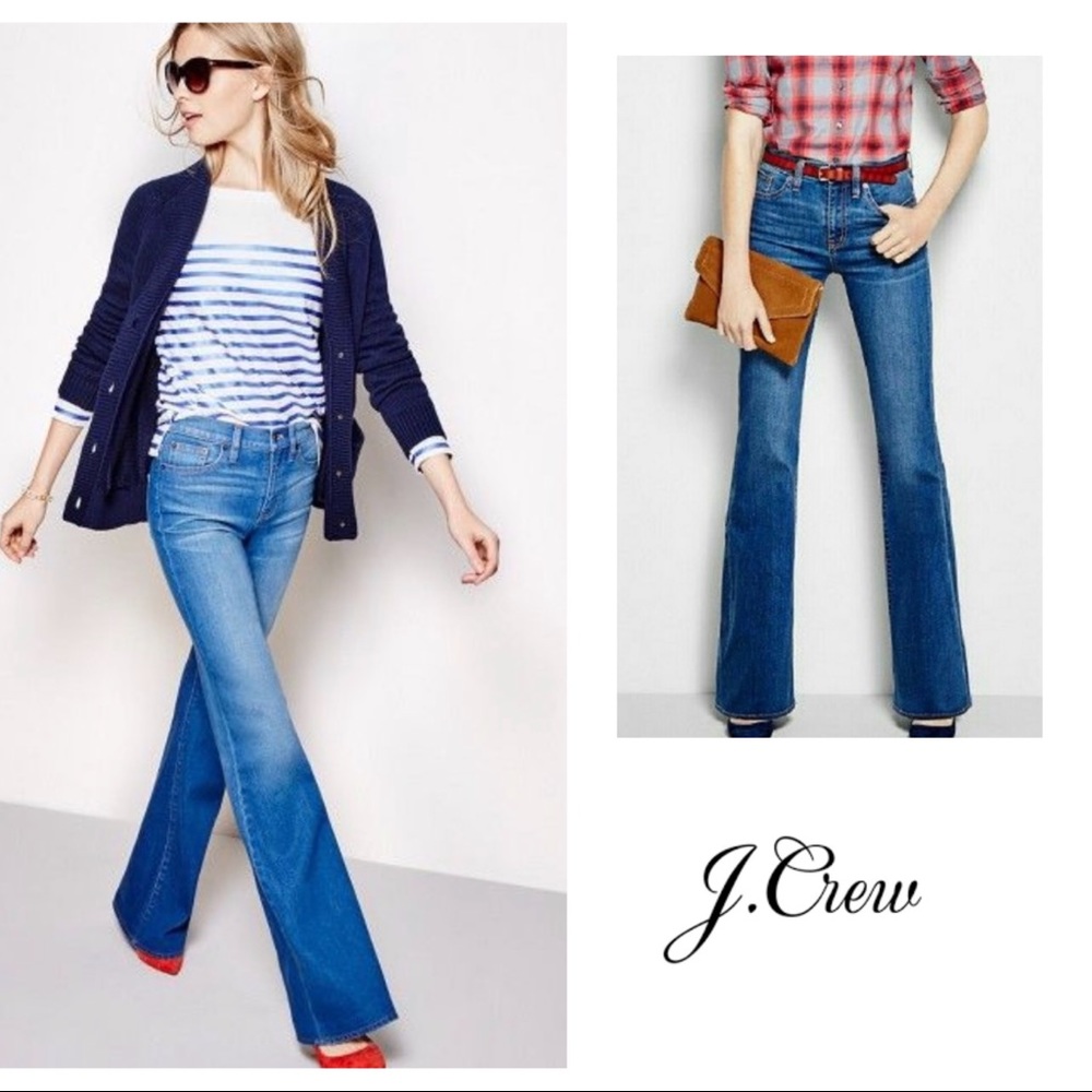 NEW J Crew Stretch Flare blue Jeans